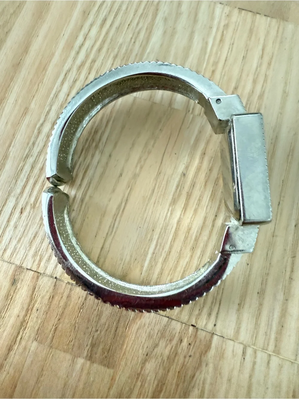 Denacci ladies square two toned cuff bracelet watch NEW BATTERY